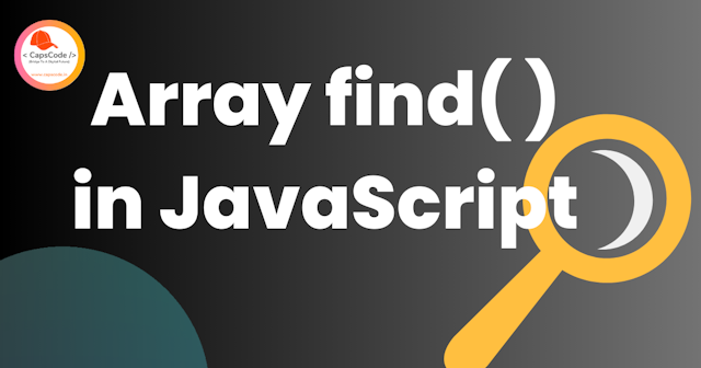 Array find() method in JavaScript